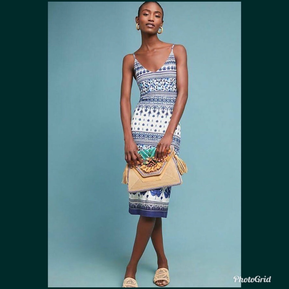 Anthropologie Farm Rio Tiled Print Knit Dress NWT